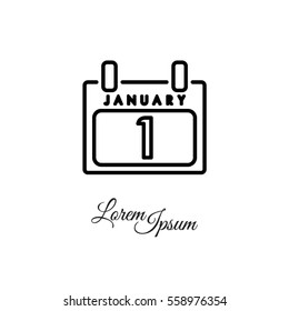 Web line icon. Calendar