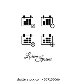 Web line icon. Calendar