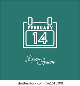 Web line icon. Calendar