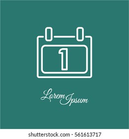 Web line icon. Calendar