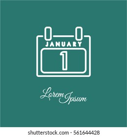 Web line icon. Calendar