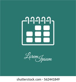 Web line icon. Calendar