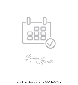 Web line icon. Calendar