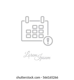 Web line icon. Calendar