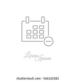 Web line icon. Calendar