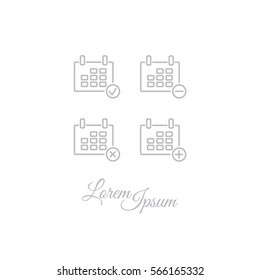 Web line icon. Calendar