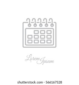 Web line icon. Calendar