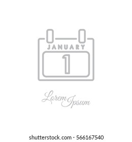 Web line icon. Calendar