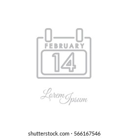 Web line icon. Calendar