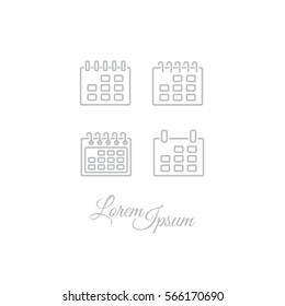 Web line icon. Calendar