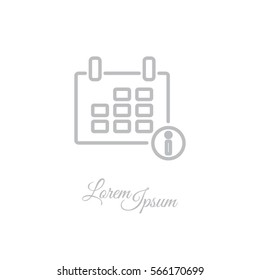 Web line icon. Calendar