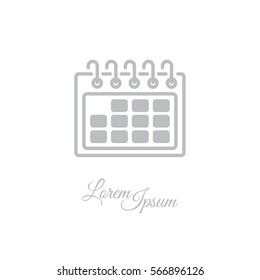 Web line icon. Calendar