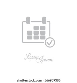 Web line icon. Calendar