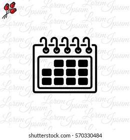 Web line icon. Calendar