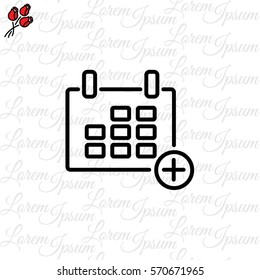 Web line icon. Calendar