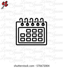 Web line icon. Calendar