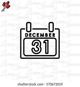 Web line icon. Calendar