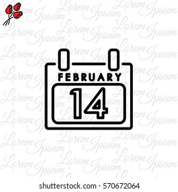 Web line icon. Calendar