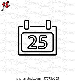 Web line icon. Calendar