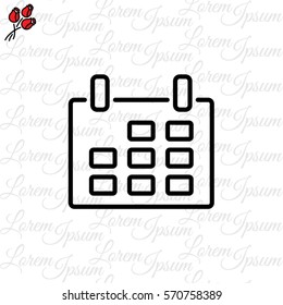 Web line icon. Calendar