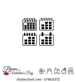 Web line icon. Calendar