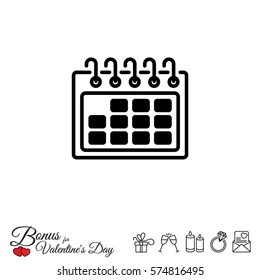 Web line icon. Calendar
