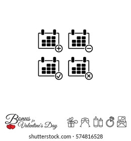 Web line icon. Calendar