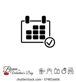Web line icon. Calendar