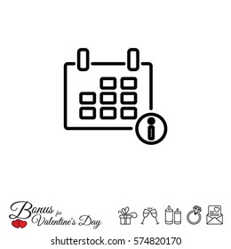 Web line icon. Calendar