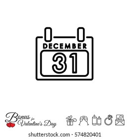 Web line icon. Calendar