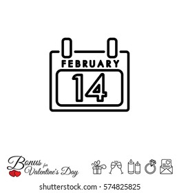 Web line icon. Calendar
