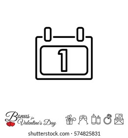 Web line icon. Calendar
