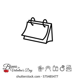 Web line icon. Calendar