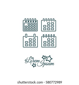 Web line icon. Calendar
