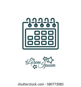 Web line icon. Calendar