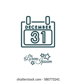 Web line icon. Calendar