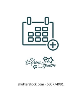 Web line icon. Calendar
