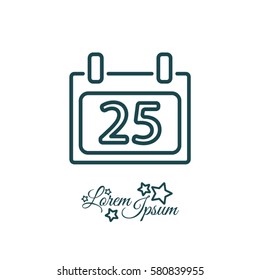 Web line icon. Calendar