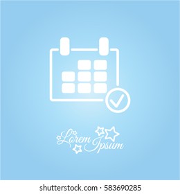 Web line icon. Calendar