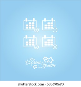 Web line icon. Calendar
