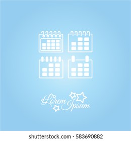Web line icon. Calendar