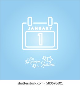 Web line icon. Calendar