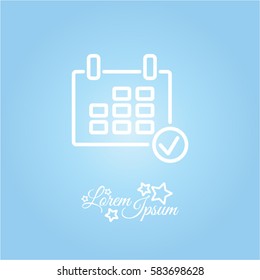 Web line icon. Calendar