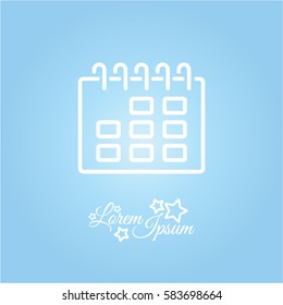 Web line icon. Calendar