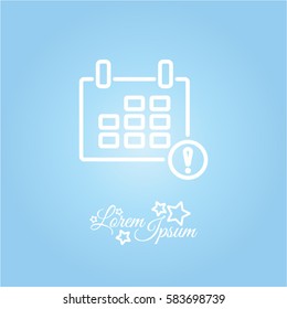 Web line icon. Calendar