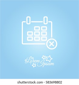 Web line icon. Calendar