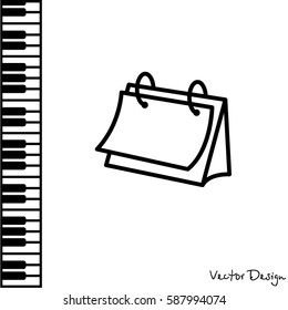 Web line icon. Calendar