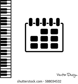 Web line icon. Calendar