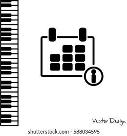 Web line icon. Calendar