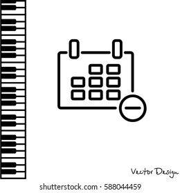 Web line icon. Calendar